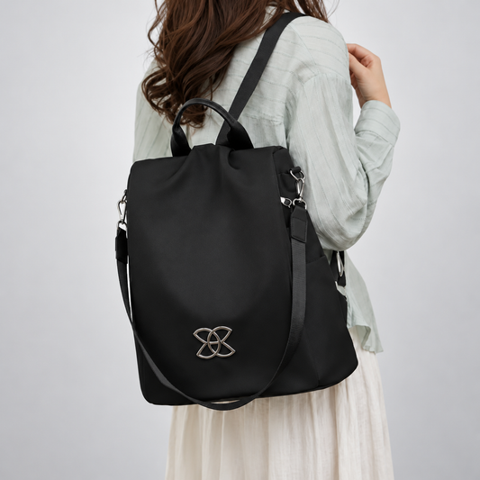 Bolso mochila antirrobo IVY de mujer en color negro