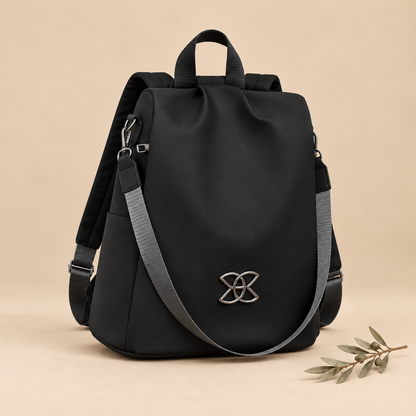 Bolso mochila IVY negro con correa ajustable