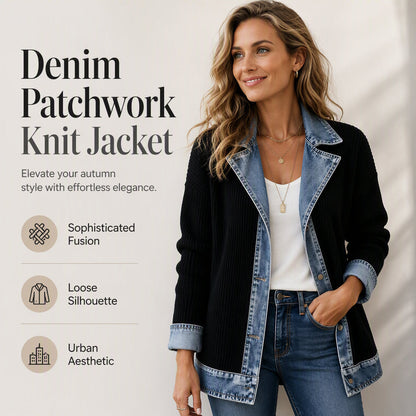 MAREN | Chaqueta de Punto con Detalles Vaqueros