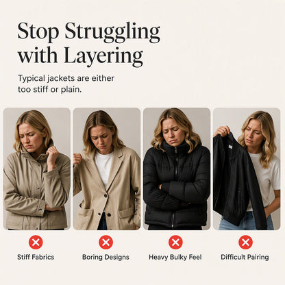 MAREN | Chaqueta de Punto con Detalles Vaqueros