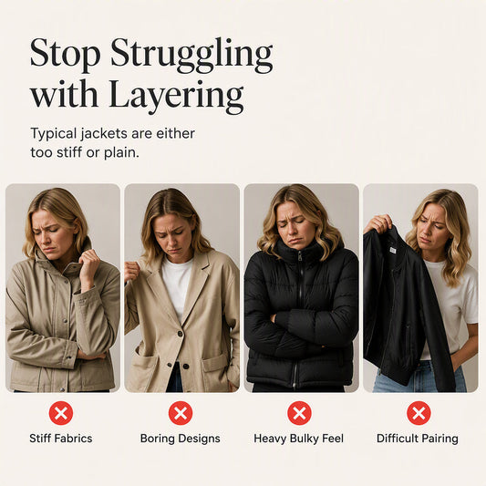 MAREN | Chaqueta de Punto con Detalles Vaqueros