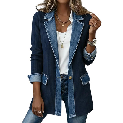 MAREN | Chaqueta de Punto con Detalles Vaqueros